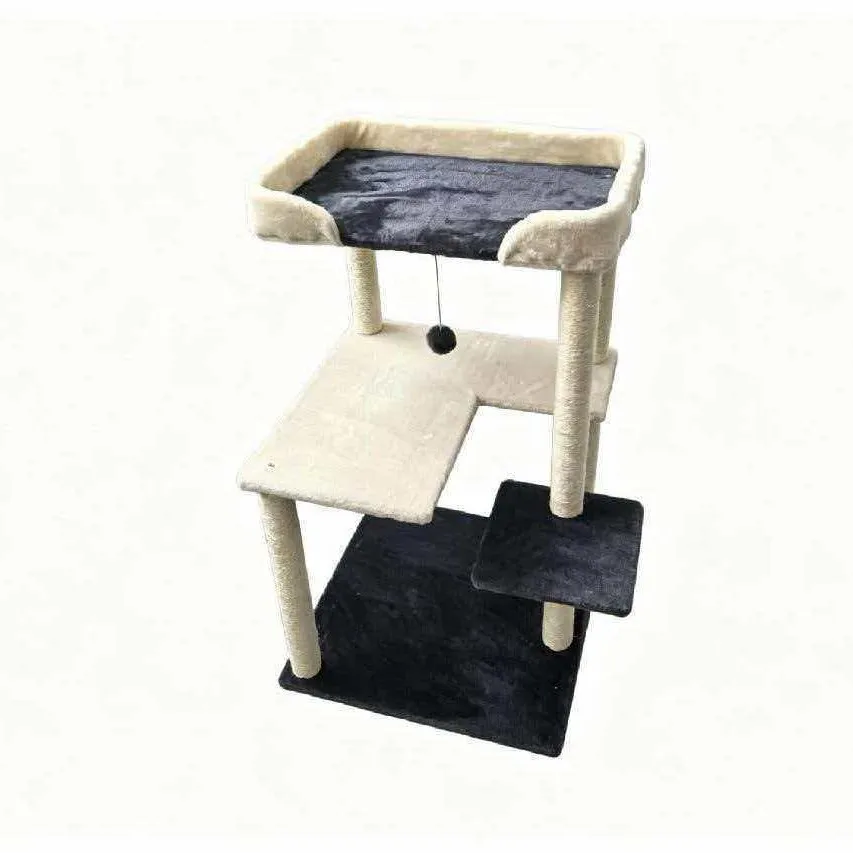 Cat Tree with Condo, Scratching Post, Perch, 1-Piece Multi-Function Cat Tower for Large Cats, Sisal Rope, Cat Activity Center