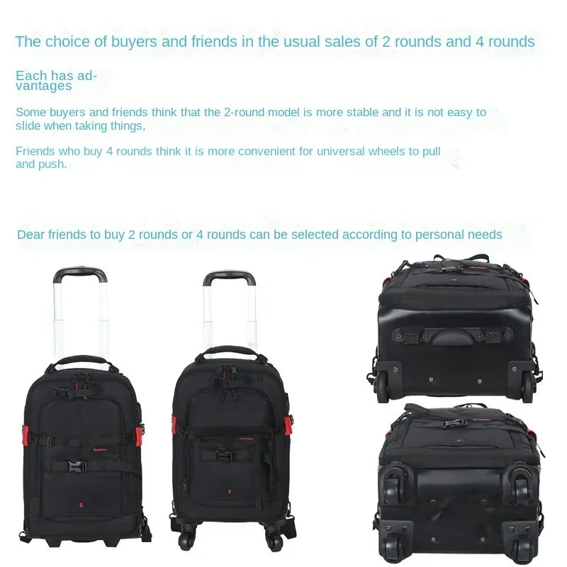 Professional camera trolley luggage bag trolley photography bag camcorder digital backpack suitcase travel photography backpack