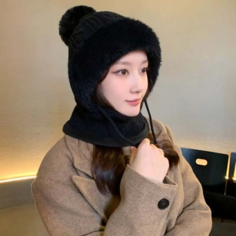 بالاكلافا قبعة وشاح ناعم ومجموعة قبعات مرنة 2 في 1 محبوك طقم قبعات رشاقته الدافئة أفخم مقنعين قبعة حرارية الدفء #3