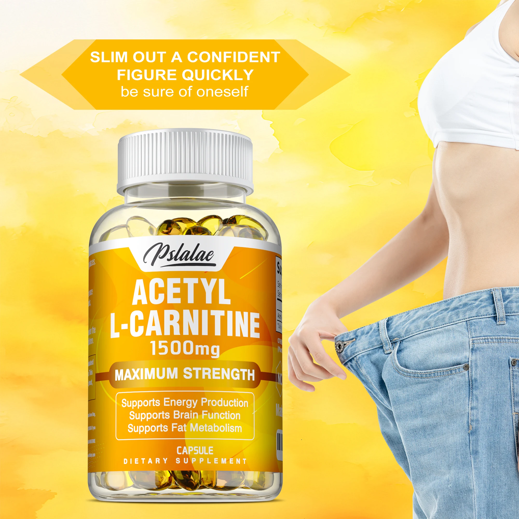 

Ацетил L-карнитин, 1500 мг — поддерживает естественное энергетическое производство, спортивное питание, поддерживает память и фокус — 120 капсул