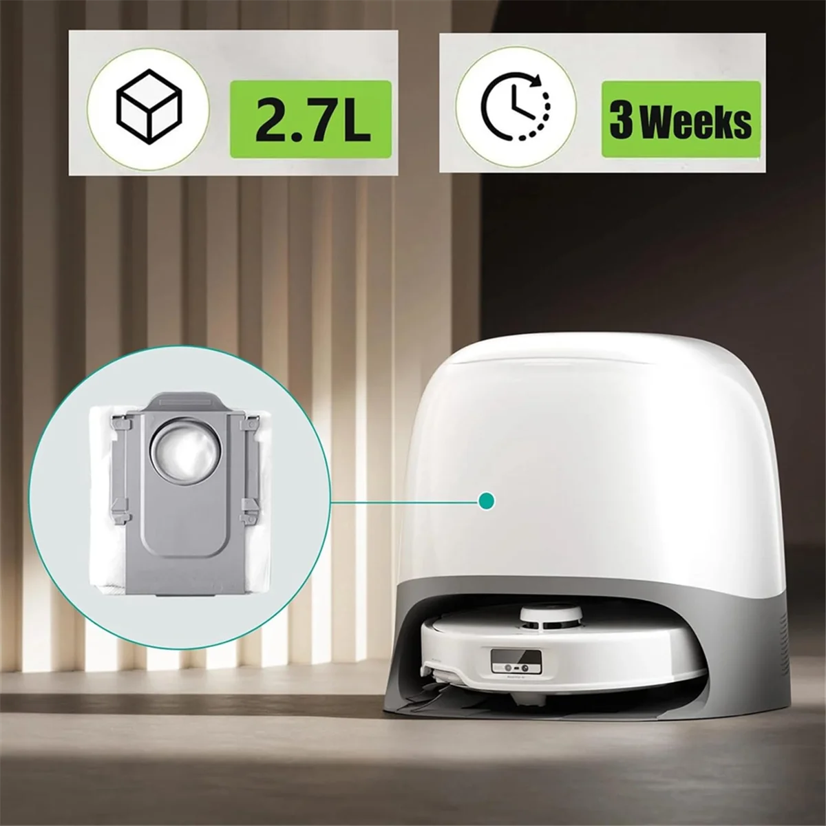 Replacement Accessory Kit for Roborock Qrevo Curve / P20 Pro Robot Vacuum Cleaner Parts Mop Pads Dust Bags