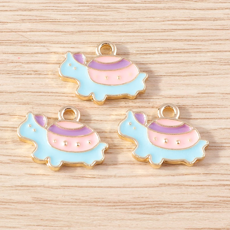 Tusember 10 Stück Emaille-Anhänger mit blauem Auge und Schildkröte für baumelnde Ohrringe, Armbänder, DIY-Taschen, Schlüsselanhänger, Schmuckzubehör – Detail 8
