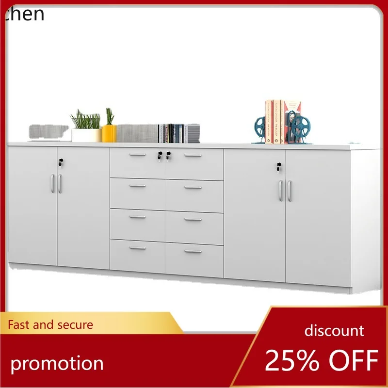 ZML File Cabinet Storage Cabinet Floor-standing Office Wooden Staff Partition Cabinet Storage
