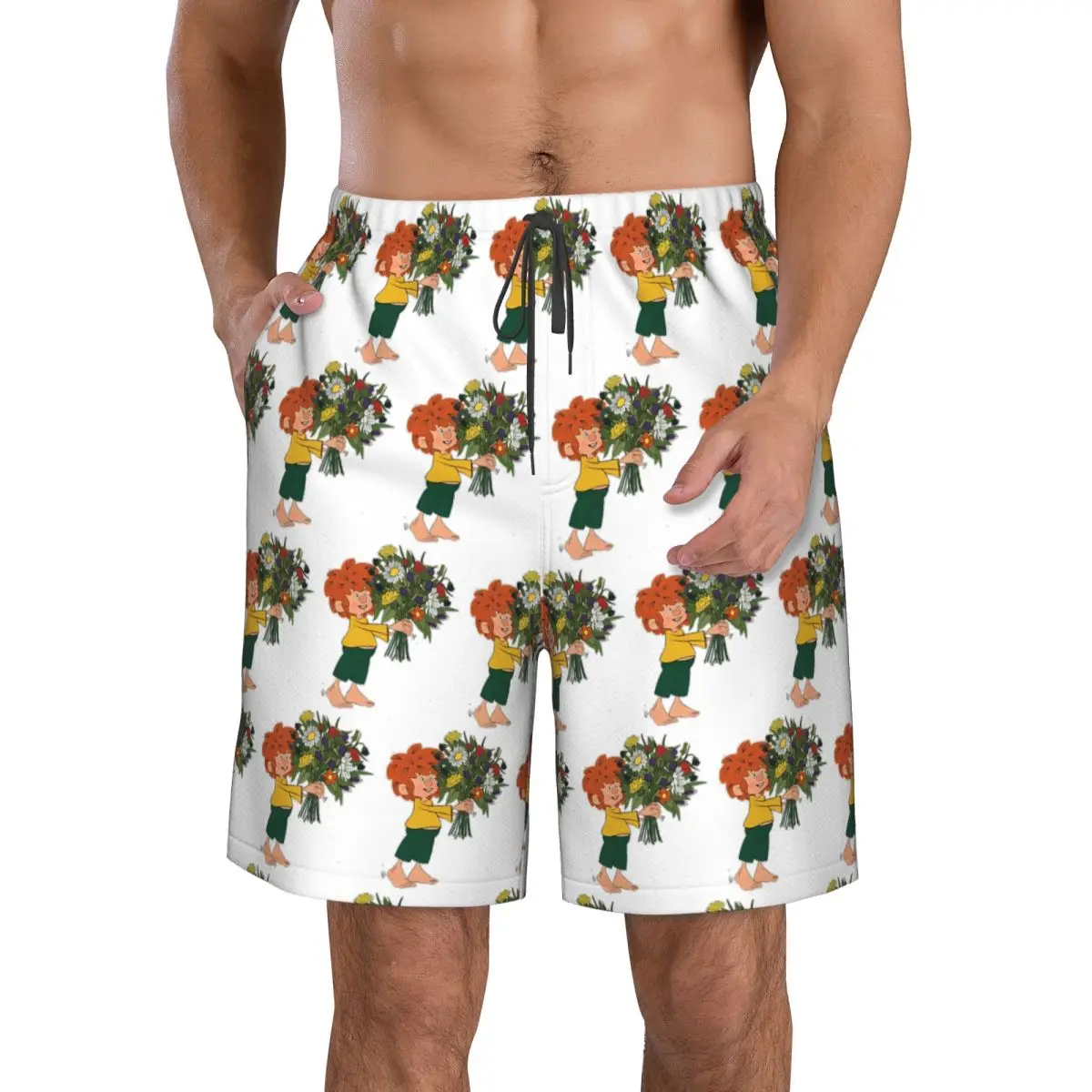 

Pumuckl Halt Blumen Trunks Beach Board Shorts Casual Quick Dry Swim Summer Men Pants
