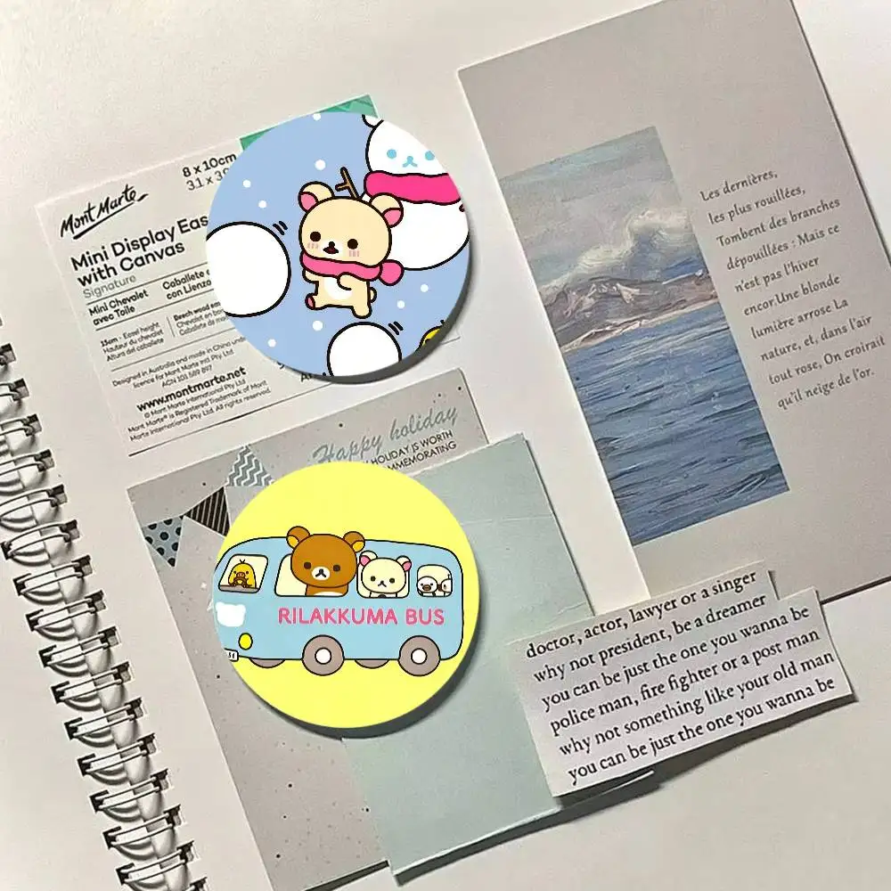 Cartoon Rilakkuma 58mm Nette Anime Figur Icon Abzeichen Handgemachte Weißblech Brosche Für Rucksack Kleidung Brust Ornament Geschenke S