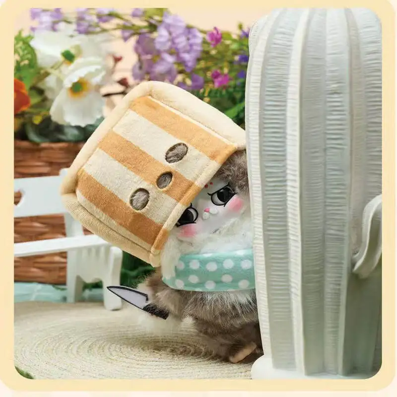 متوفر في المخزون Baby Three Cat King's Workplace Adventure Series صندوق أعمى ألعاب الفينيل القطيفة دمية مفاجأة هدية عيد الميلاد