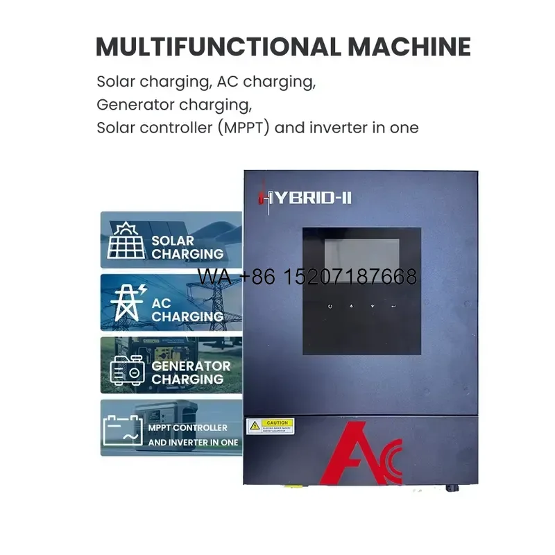 Wmwmnu 4.2Kw 6.2Kw Off Grid Hybrid Solar Inverter Dual Output With Wifi and Solar Panel Mppt Controller for Solar Energy