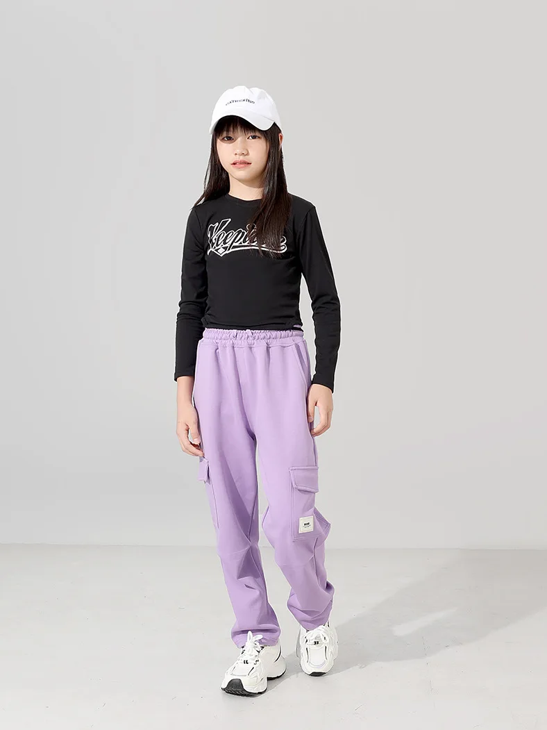 Children's Sports Pants Autumn Korean Version Kids Labeled Loose Workwear Trousers For Teen Boys Girls 4-13 Years