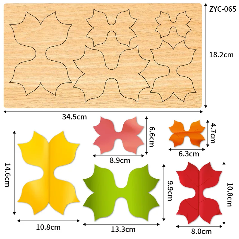 Bow Tail Wooden Cutting Molds, Suitable for Use in Die-Cutting Machines, ZYC-065