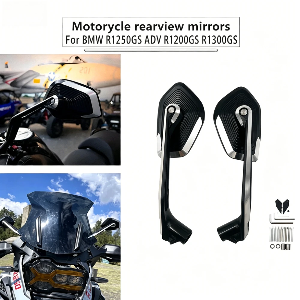 

For BMW R1200GS R1250GS G310GS S1000XR R1300GS F800GS F850GS C400X CNC Aluminum Adjustable Motorcycle Rearview Mirror