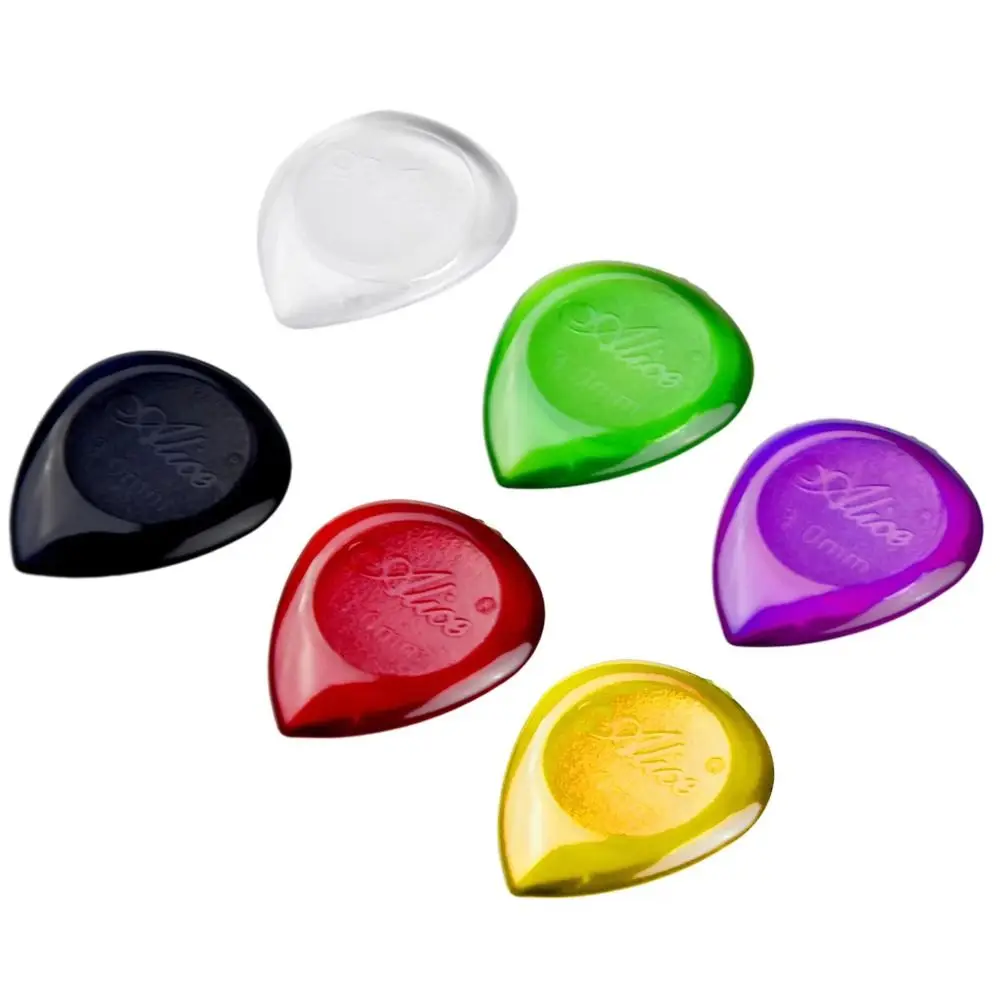 6Pcs Durable 1/2/3mm Guitar Picks Fast Picking Stubby Electric Bass Guitar Pick ABS Guitar Accessories