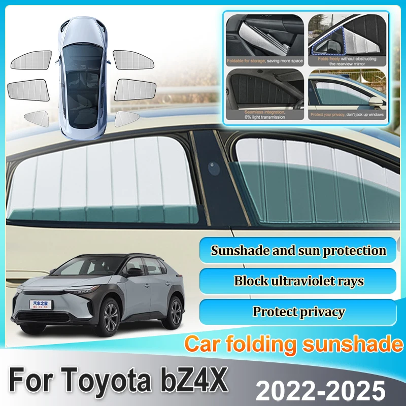 

Car Sun Visors Covers For Toyota bZ4X Accessories 2026 2022-2025 Auto Sun Shade Sunscreen Sunshade Window Sunshades Car Styling