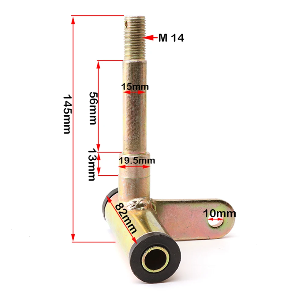 

1 пара 15 мм золотых шпинделей поворотной стойки рулевой стойки, подходит для китайского ATV 49cc 50cc 70cc 90cc 110cc Go Kart Buggy UTV Quad Bike Parts