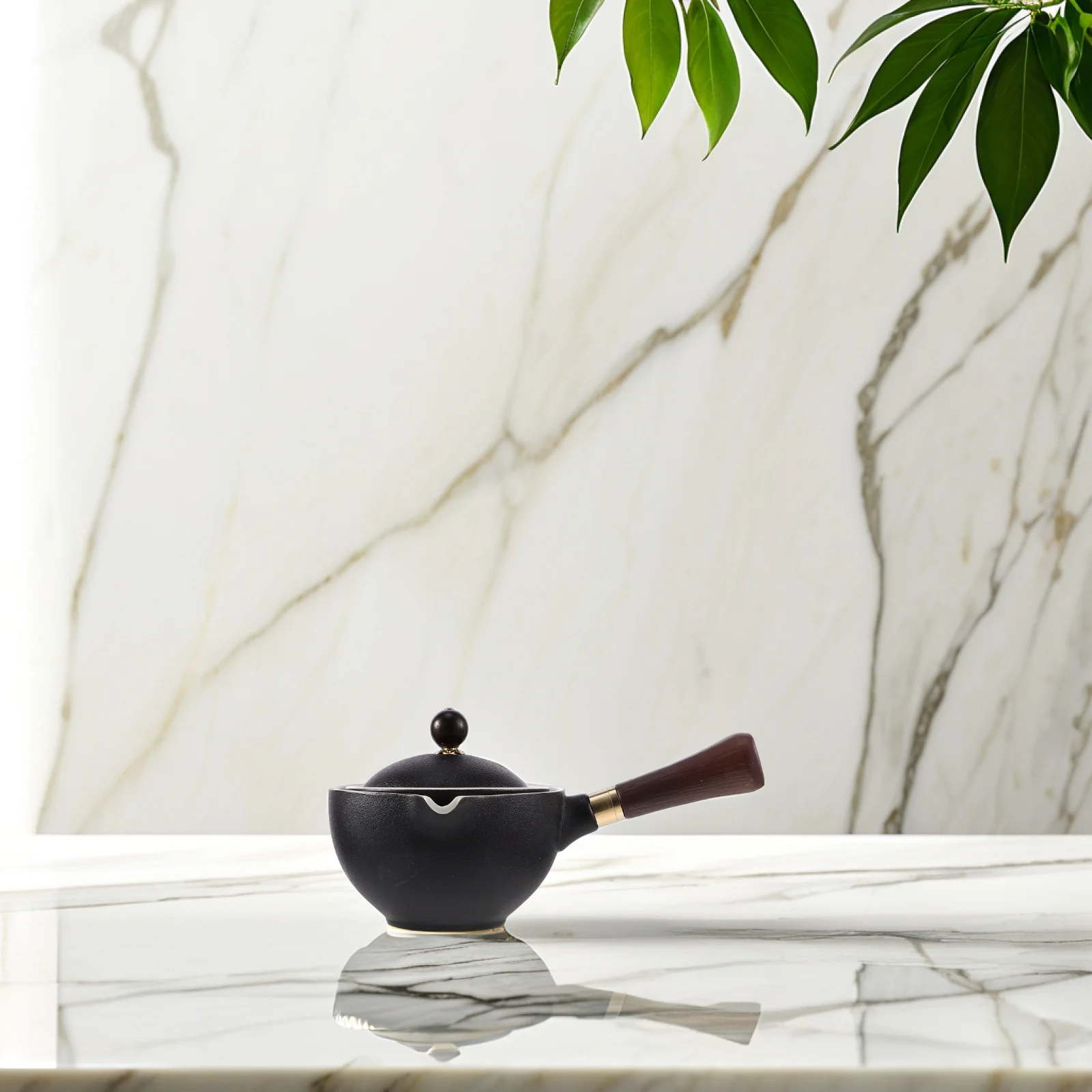 

Ceramic Side Handle Teapot 360 Degree Rotation Loose Tea Brewing Pot Mini Jug Travel Mugs Cute Ceramics Kitchen Bar Accessories