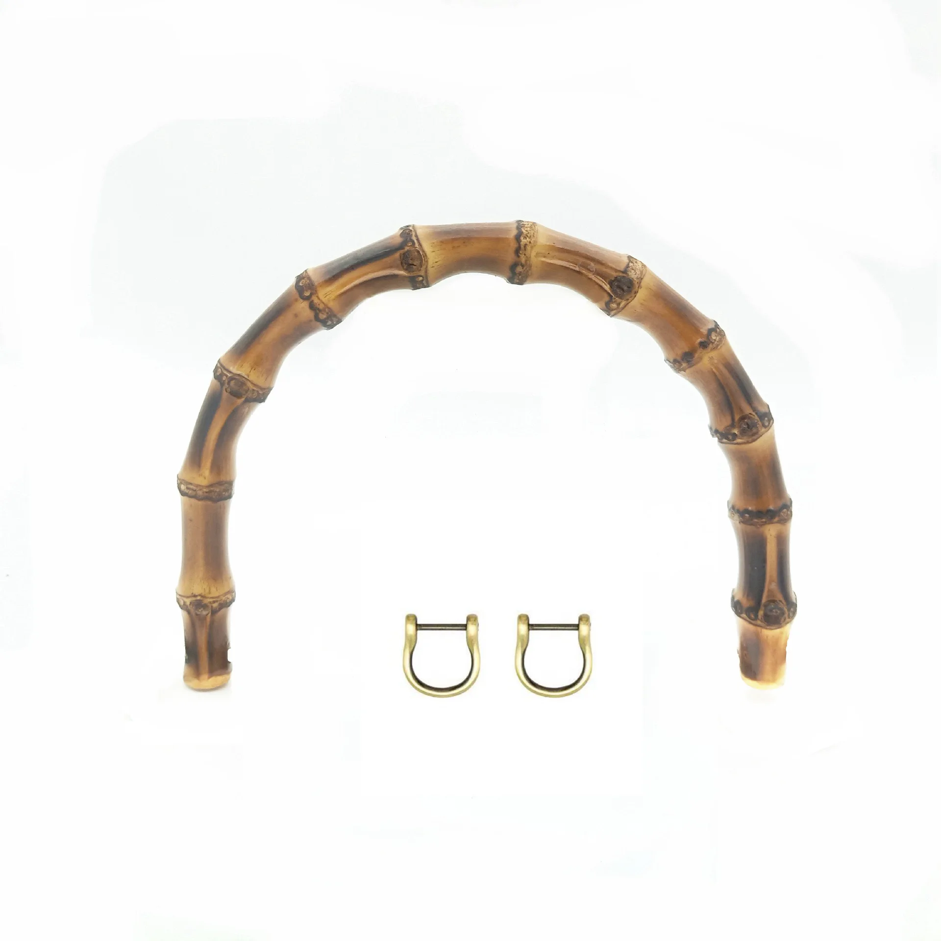 15.5CM Natural Bamboo Handles For Purse Handbag Handle Replacement U-shaped Hardware Woven Accessory DIY Handmade Craft
