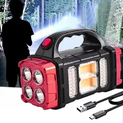 Waterproof Flashlight, Rechargeable Handheld Spotlight Flashlight, Super Bright LED Flashlight for Emergencies