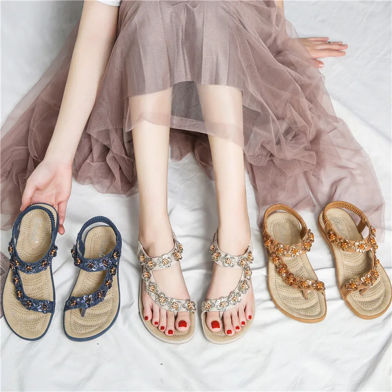 2024 Spring New Bohemian Sandals Platform Cross border Women's Clothing