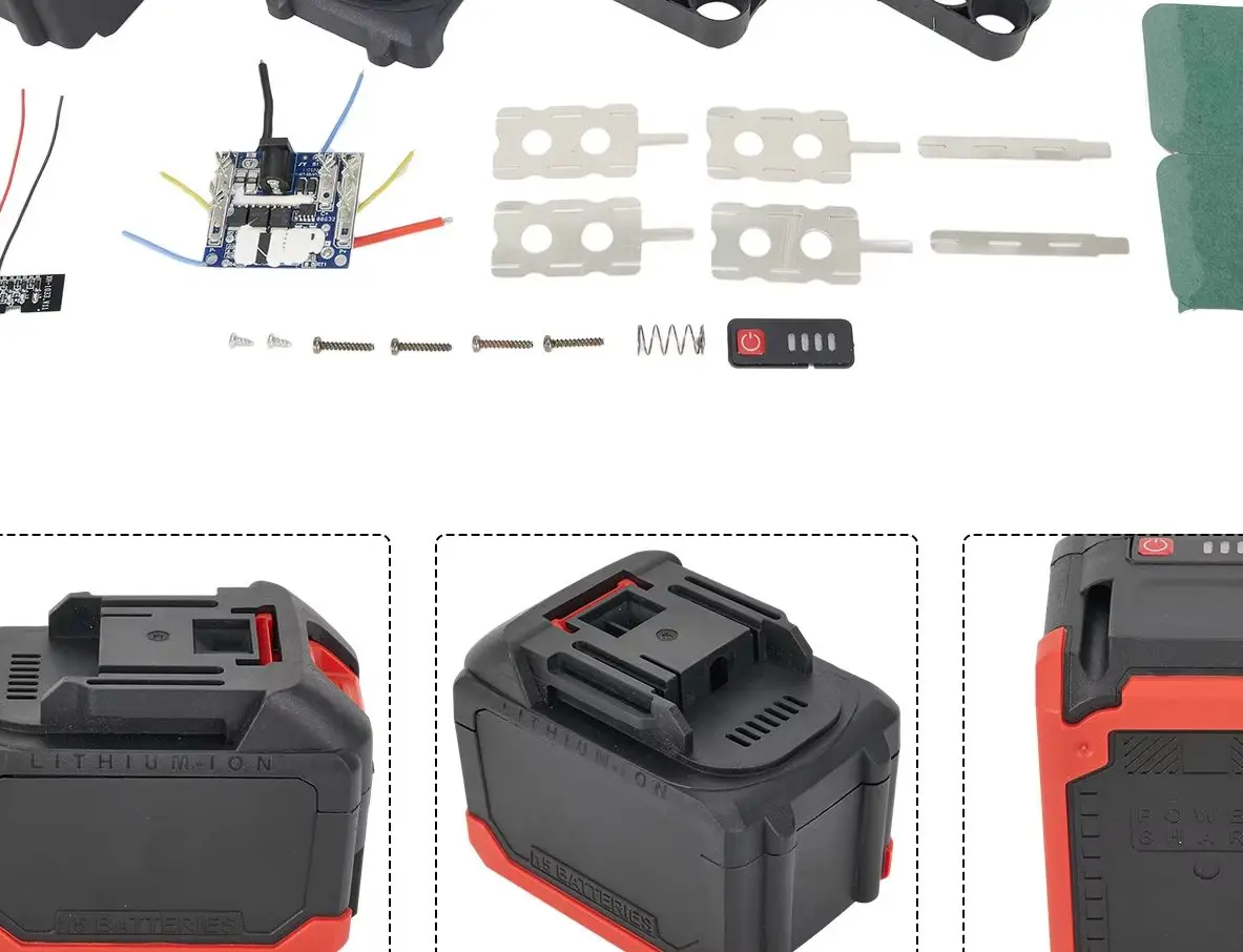 

10/15/20 Cores Plastic Battery Case Storage Box Shell PCB Charging Boards For Makitas Battery Cases Power Tool Accessories