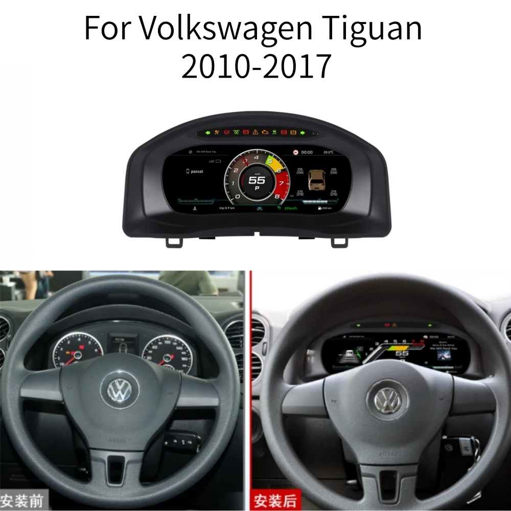 

LCD Android Screen For Volkswagen Tiguan 2010-2017 Speedometer Car Digital Cluster Virtual Cockpit Dashboard Instrument Panel
