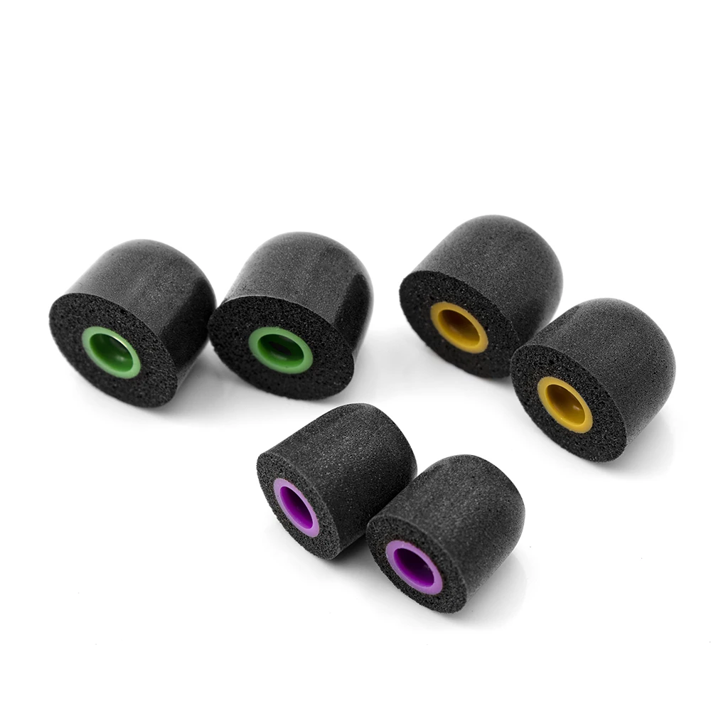 Tripowin Spiral Groove Memory Foam Eartips 3 Pairs Suitable for 4.5mm-6.5mm Earphone