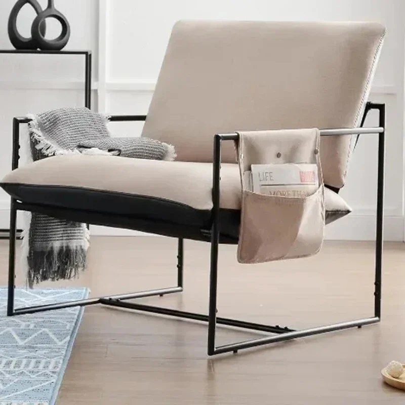 Sling Accent krzesło salon sypialnia czytanie biura nowoczesne designerska metalowa ramka fotel wygodne Stoelen miękkie meble