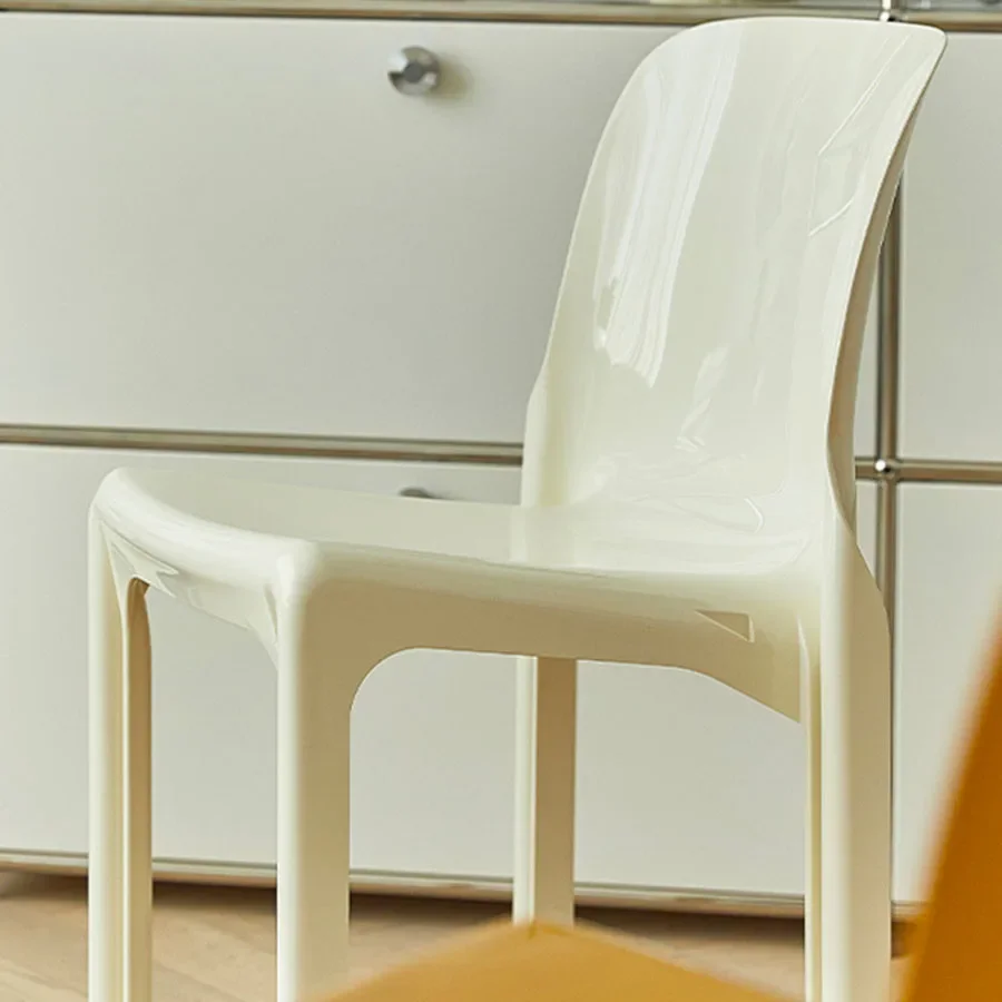 Chaise de Salle à Manger Empilable en Plastique Vert et Orange, Mobilier Moderne du Milieu du Siècle, pour Salon, ix, Mariage, Événements, Hôtel