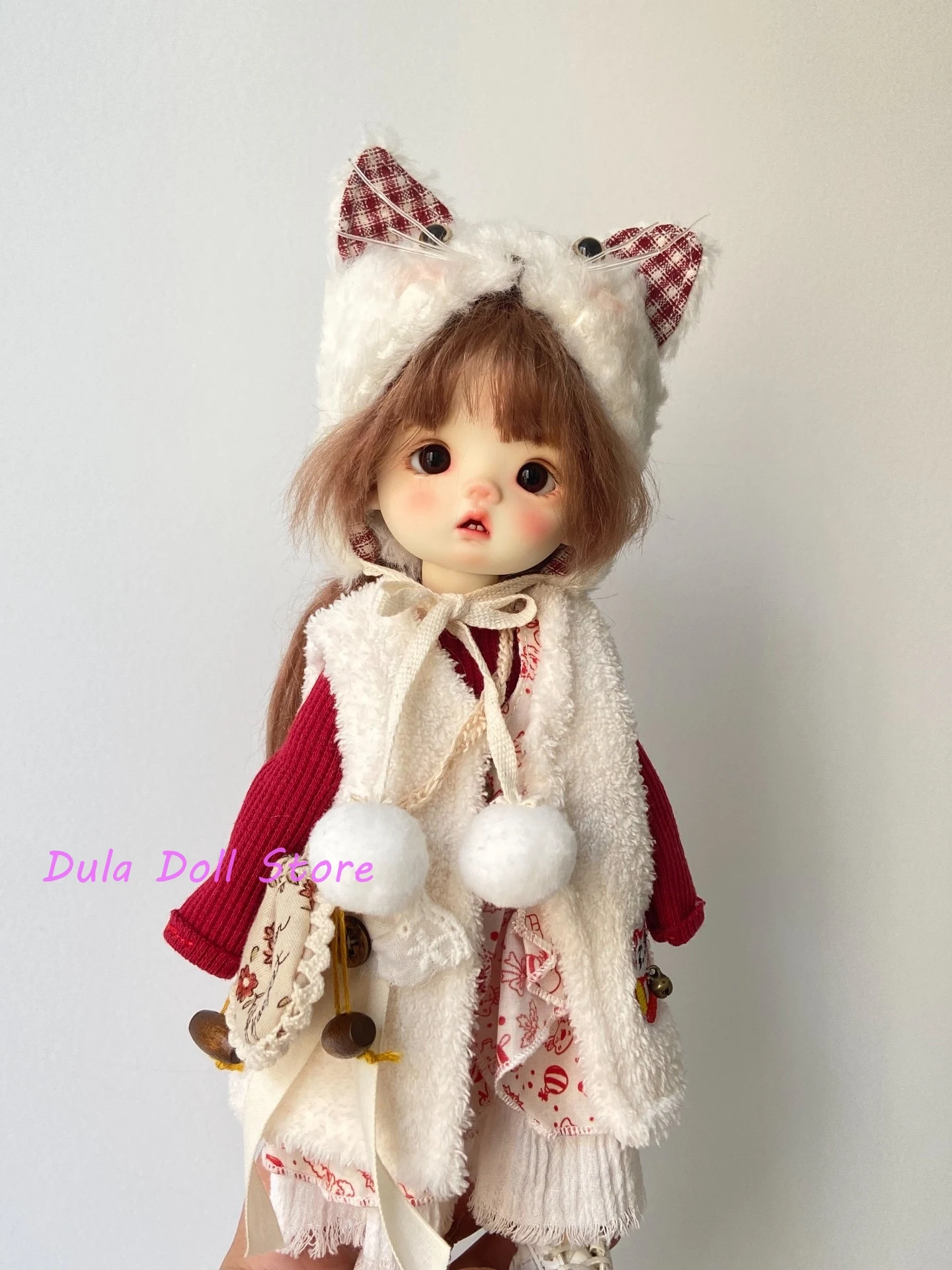 블라이스 ob24 ob22 아존 리카 ICY 제리B 1/6 BJD 인형용 드레스 고양이 행운 조끼와 모자 세트