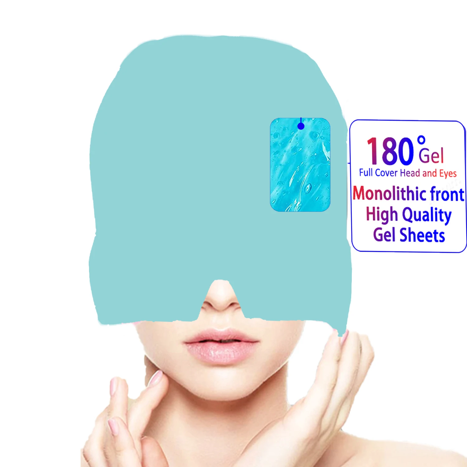 Gel Hot Cold Therapy Headache Migraine Relief Cap For Chemo,Sinus,Neck Wearable Therapy Wrap Stress Pressure Pain Relief Massage