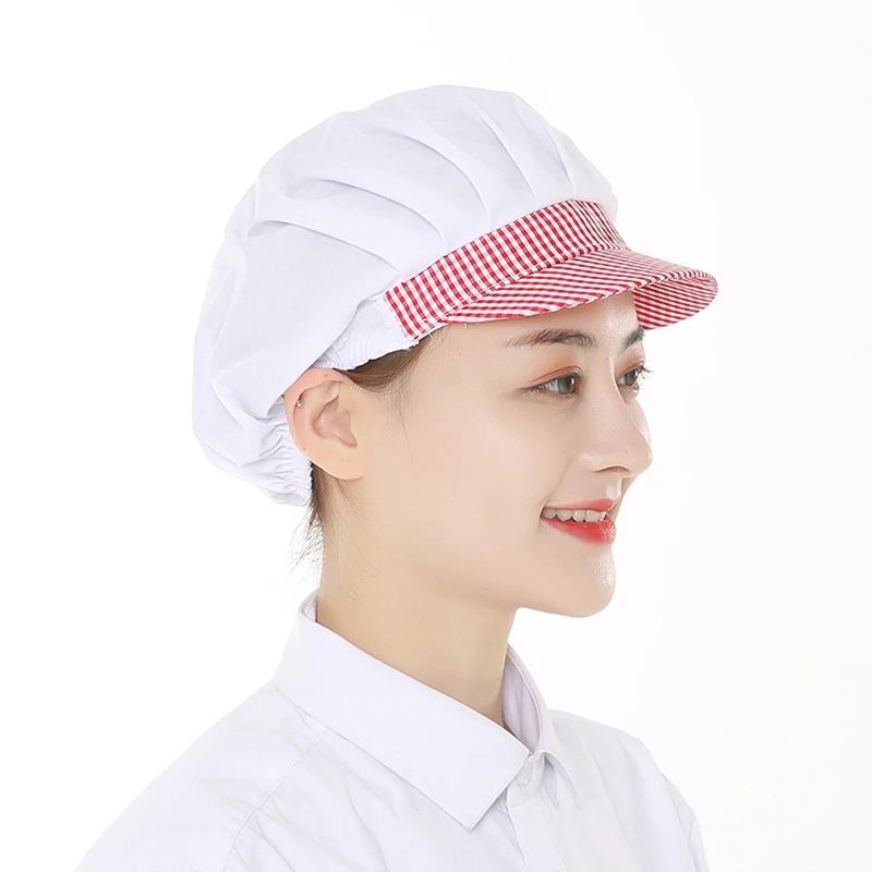 Chapeau de chef respirant pour hommes et femmes, chapeaux de travail de cuisine élastiques, casquette anti-poussière, accessoires de cuisine d'hôtel, chapeau de ménage mignon, restaurant