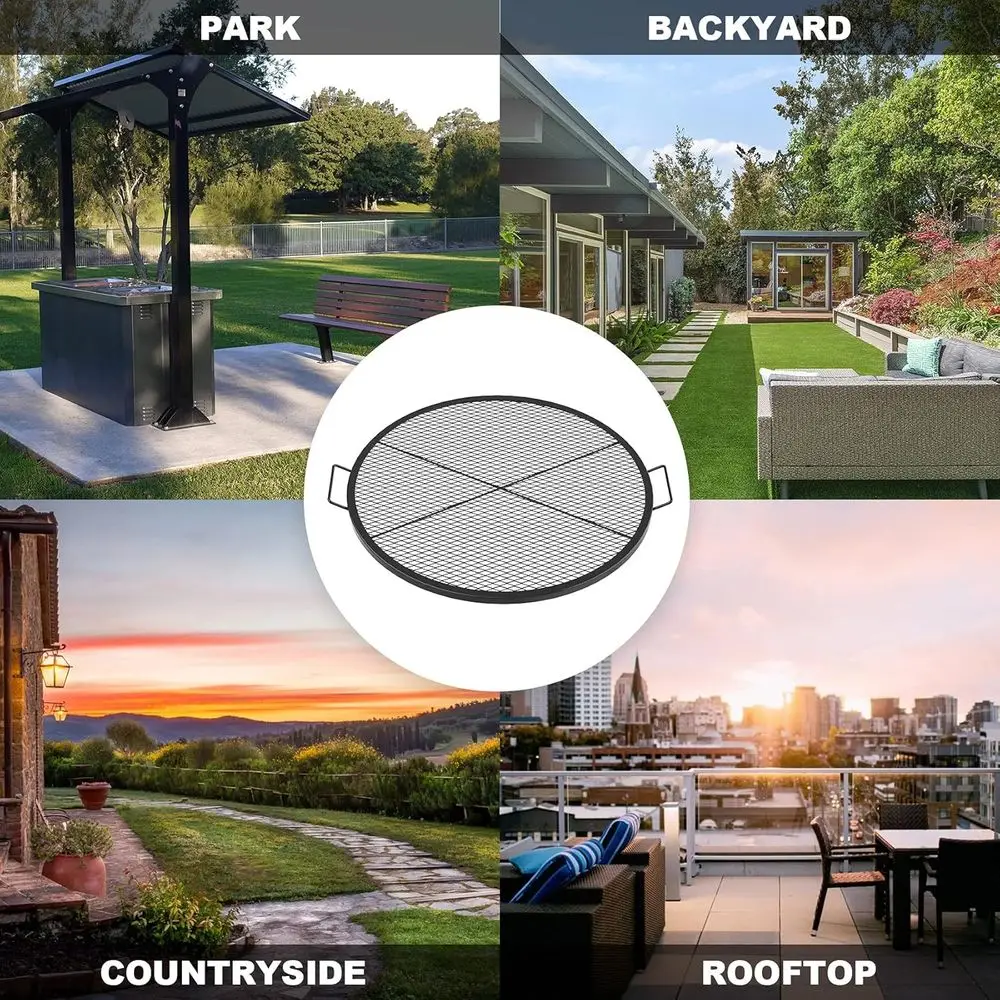 Gril de foyer rond Durable à 24 marques X avec Support de fil pour la cuisine et le Camping en plein air