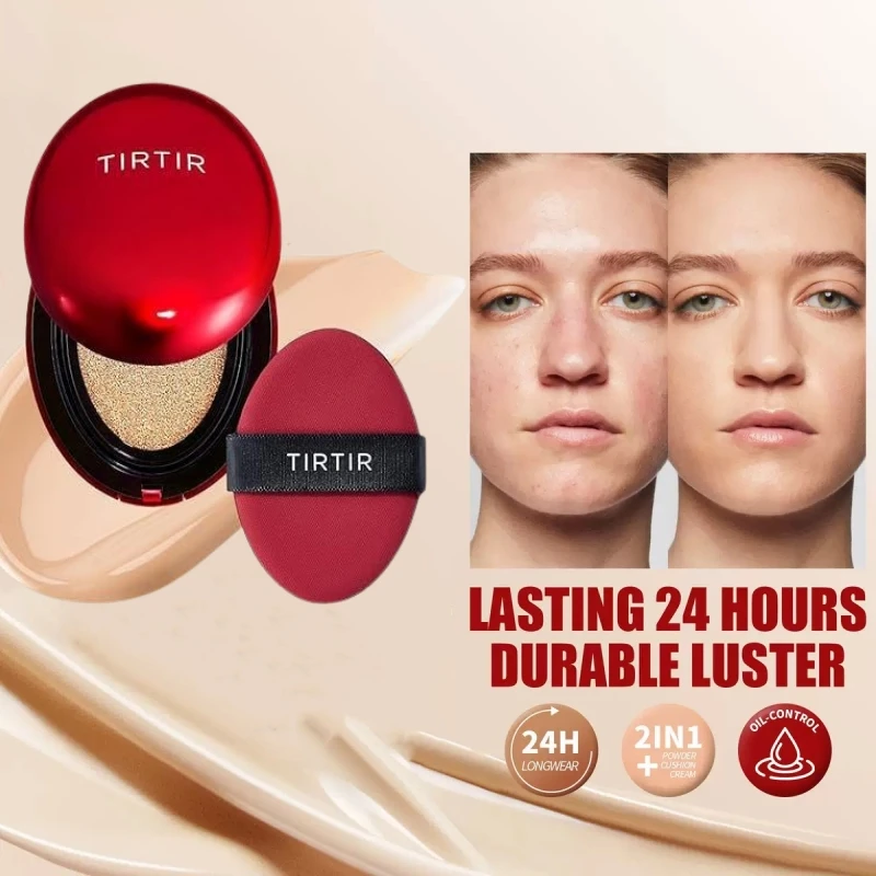 Sunscreen SPF 40+ Air Cushion Foundation Lightweight Buildable Coverage Semi-Matte Finish Korean Cushion Cosmetic Cc Cream - Image 3