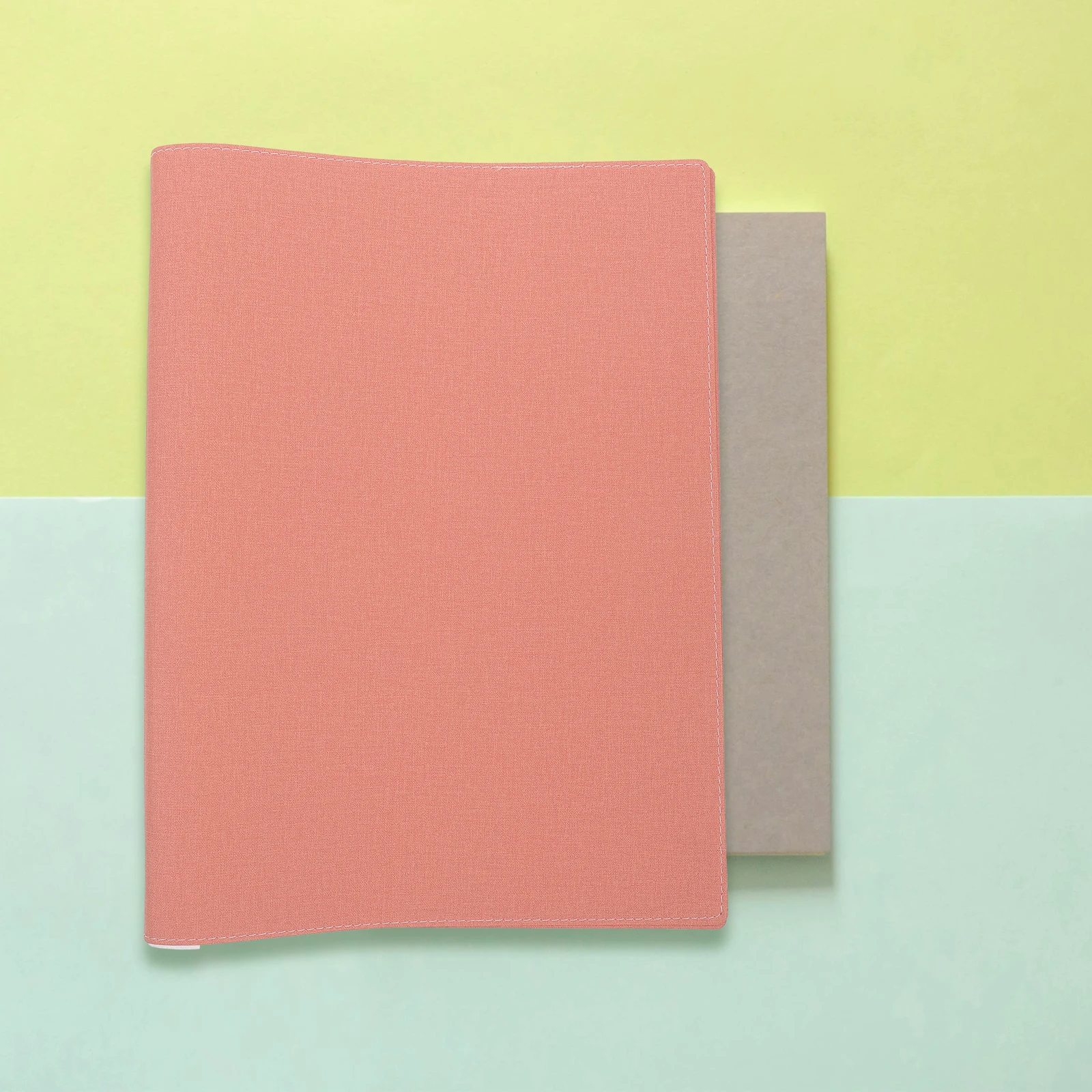 

A4 Blue 4-Hole PU Binder Shell Document Folder Cover Reusable Notebook Case Lightweight Sturdy Office School Supplies