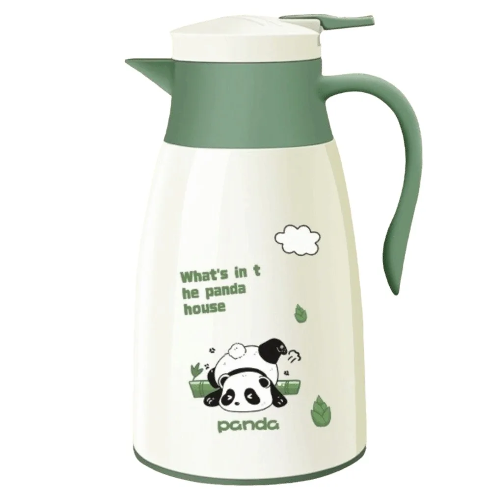 

Large Capacity Insulated Kettle Glass Inner Liner Thermal Insulation Thermos Bottle Panda Pattern Leak Proof Thermal Bottle