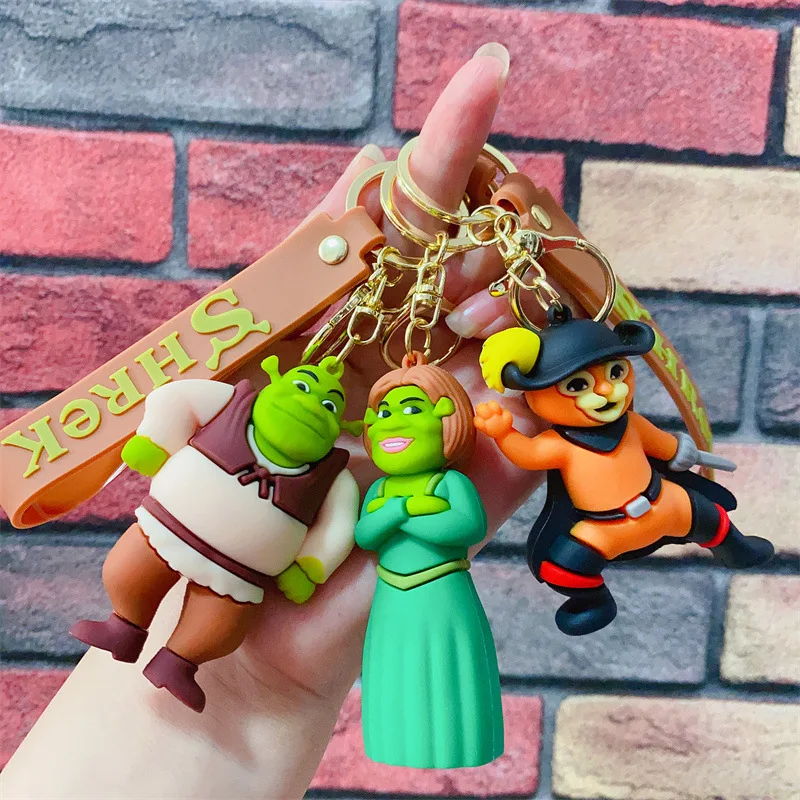 Creative cartoon monster Shrek key chain figure exquisite couple backpack car hanging trinkets wholesale