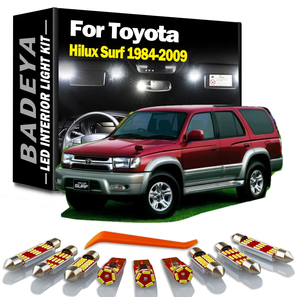 BADEYA LED Interior Reading Dome Light Kit For Toyota Hilux Surf 1984- 1998 1999 2000 - 2005 2006 2007 2008 2009 Car Accessories