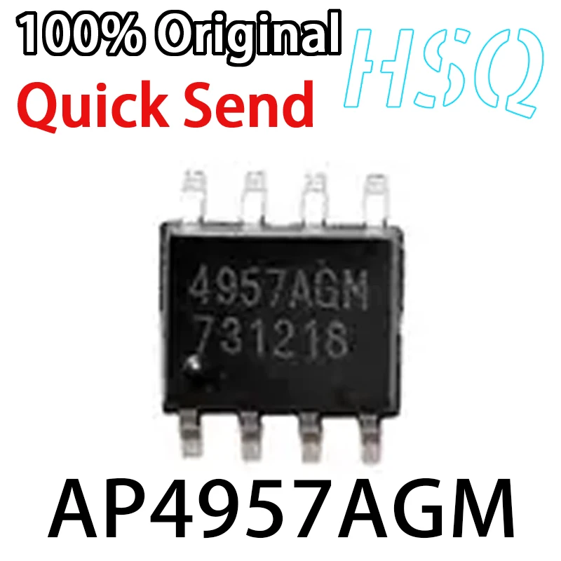 10PCS Original AP4957AGM SOP-8 SMT Field-effect Transistor 4957AGM Chip