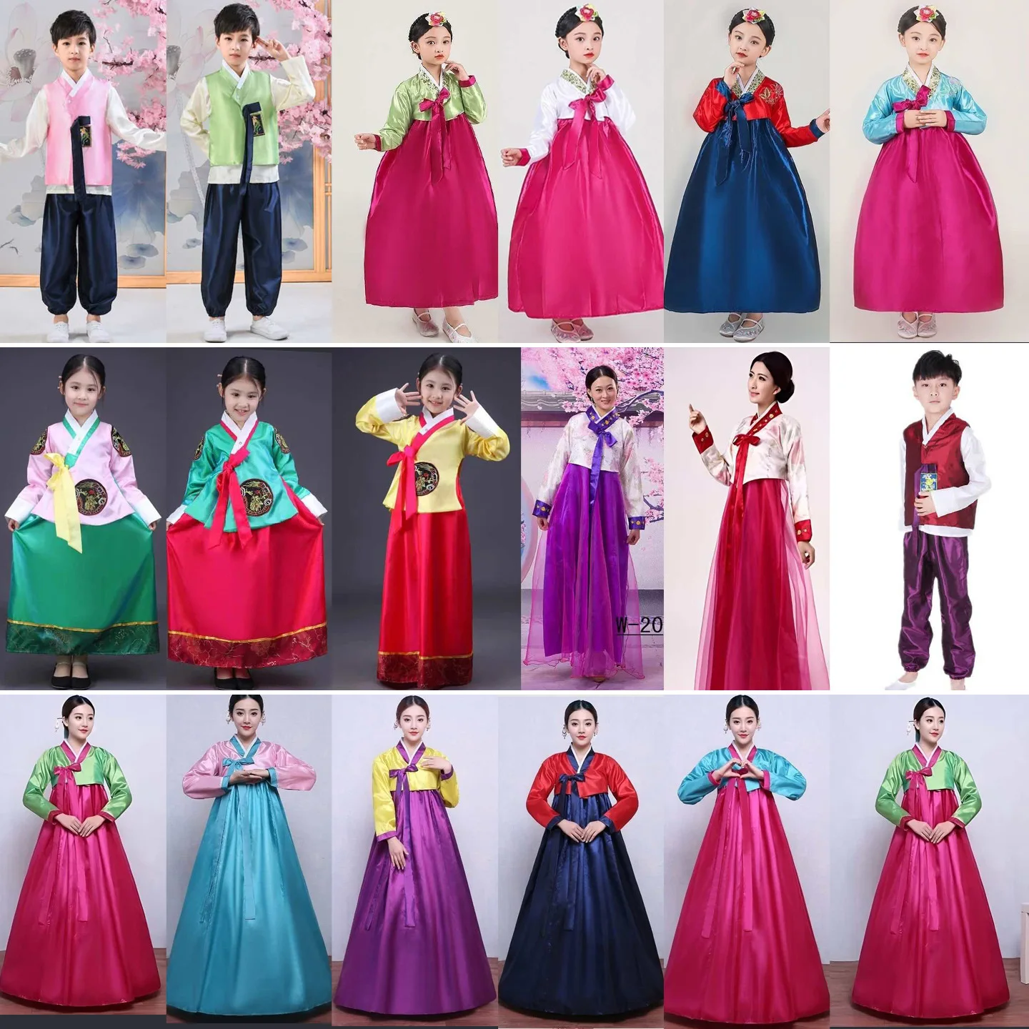 Koreanisches Bühnentanzkostüm für Frauen Traditionelles Elegantes Prinzessinnen-Palastkostüm Mädchen Jungen Hanbok Tanz-Performance-Kostüm