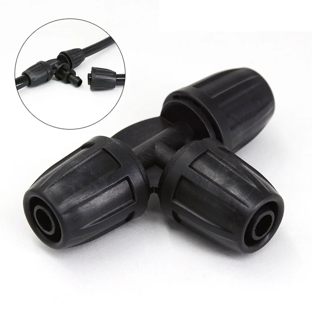 

20Pcs Water Tube Connectors Lock Design Durable Hose Connector Drip Irrigation Nozzle Garden Hose Nozzle Tee Connectors