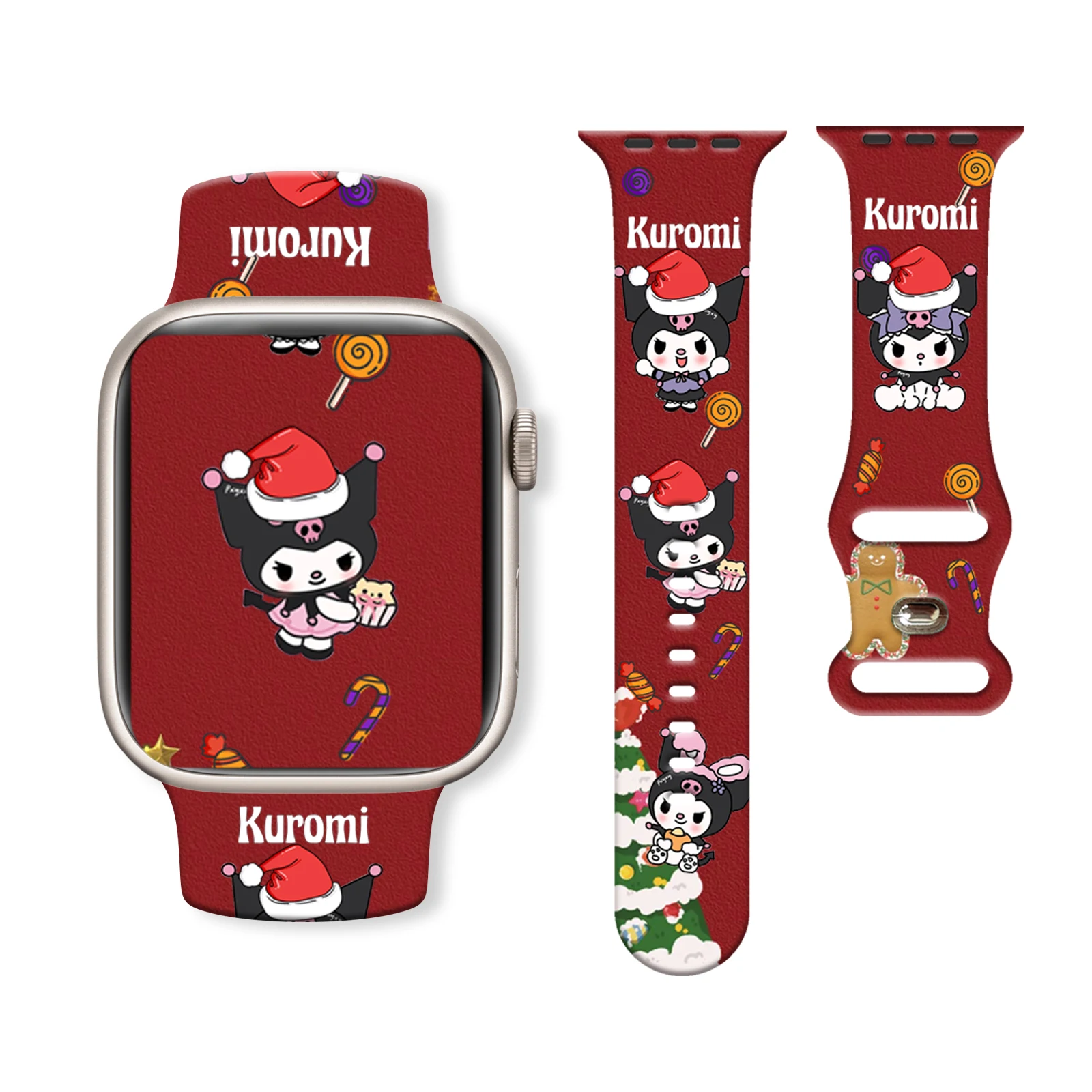 

Sanrio Christmas Koromi Strap for Apple Watch 11 10 9 Silicone Band Replaceable Bracelet for iWatch 46mm 44mm 42mm41mm Watchband