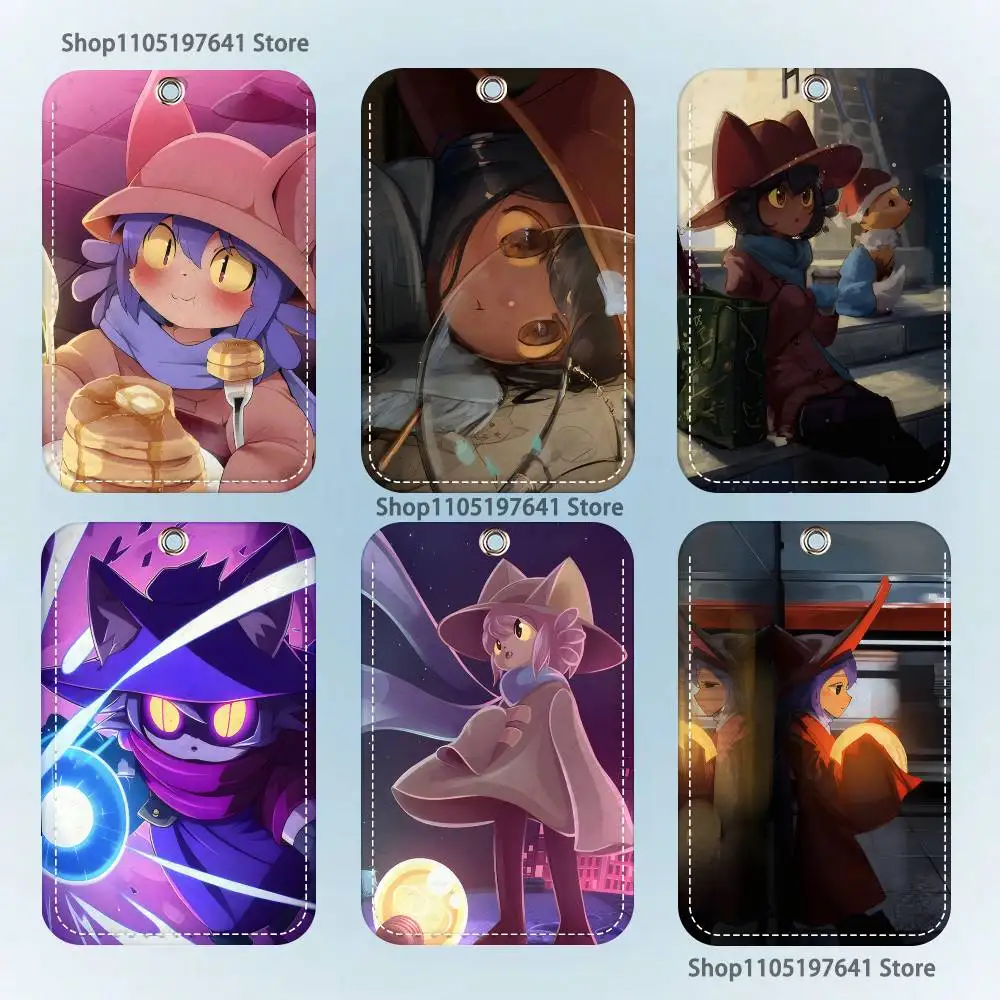 

Niko One ShotS Pattern 1Pc PU Leather Card Holder Keychain Key Ring Door Lock Access Tags ID Card Case Keychain Card