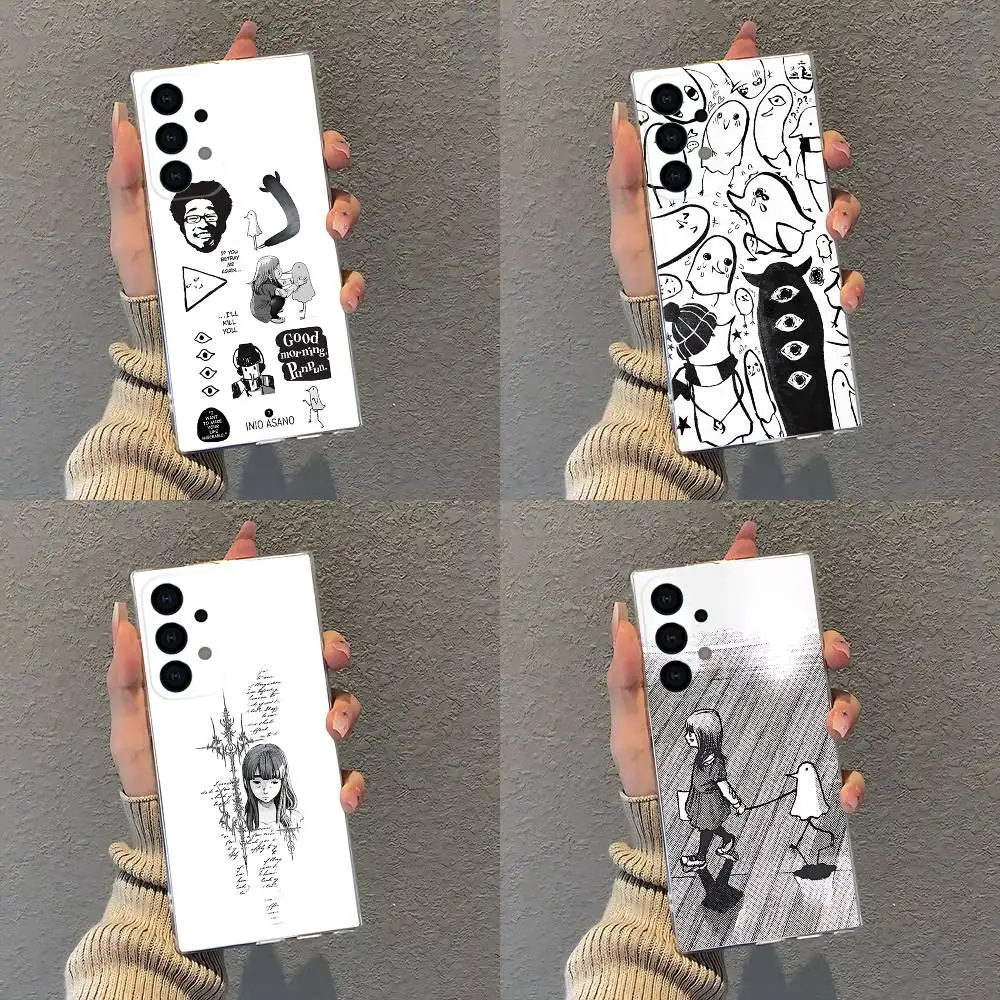 

Goodnight Oyasumi Punpun Phone Case For Samsung S30,S25,S24,S23,S21,S22,S20,S10,5G,FE,lite,PIus,Ultra Transparent Cover