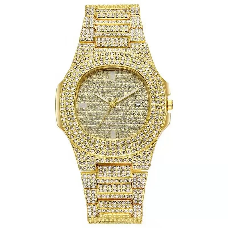Hoge Kwaliteit Luxe Mode High-End Sky Star Full Diamond Stalen Riem Dame Quartz Horloge Student Meisje Business Sport Klok Retro