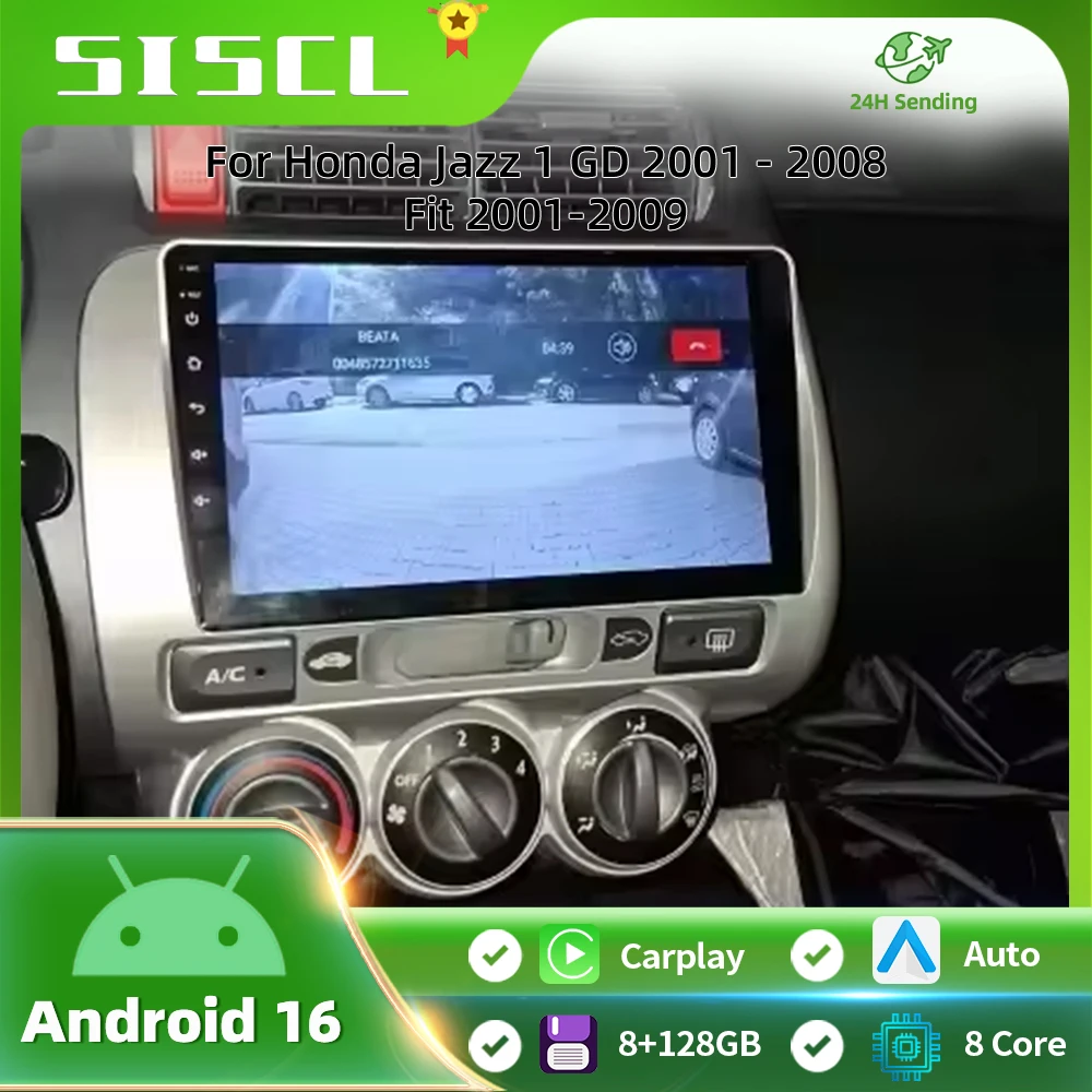 

Android 16 For Honda Jazz 1 GD 2001 - 2008 Fit 2001-2009 2K QLED Stereo Car Radio Multimedia Video Player GPS 4G CarPlay