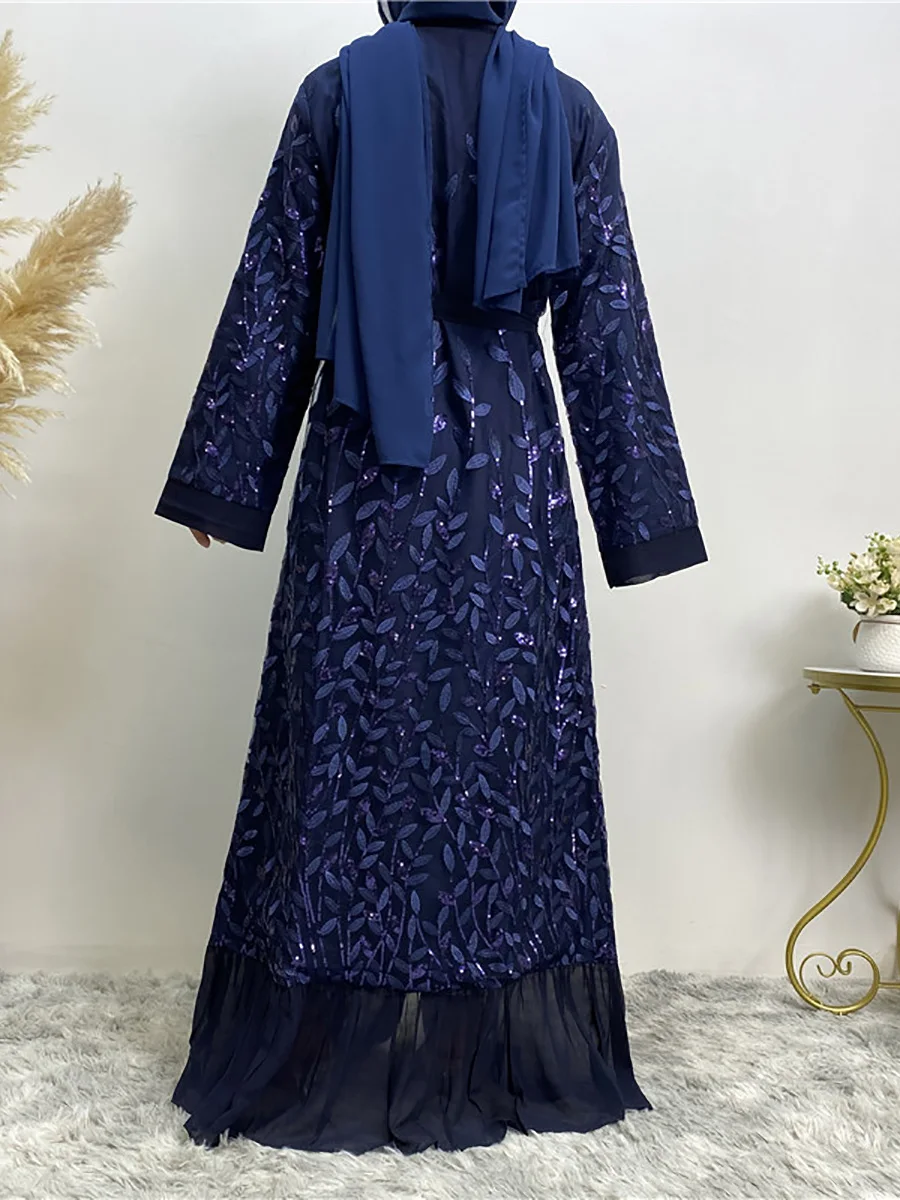Ramadan Femme Musulmane Embroidery Kimono Turkey Kaftan Islamic Clothing Muslim For Women Cardigan Caftan Robe