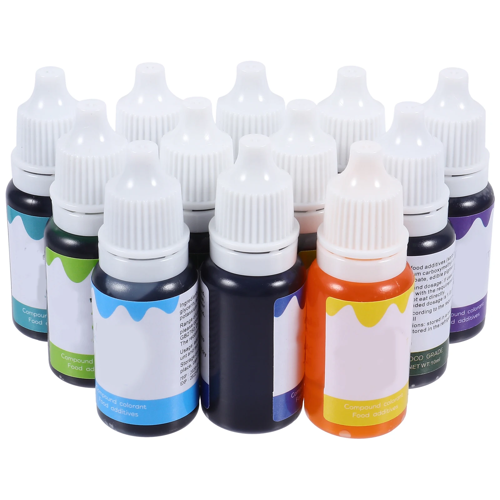 

12 Pcs Natural Vegetarian Pigments for Lip Gloss Liquid Colorant Plant Dye Set Matte Finish Hydrated Glaze