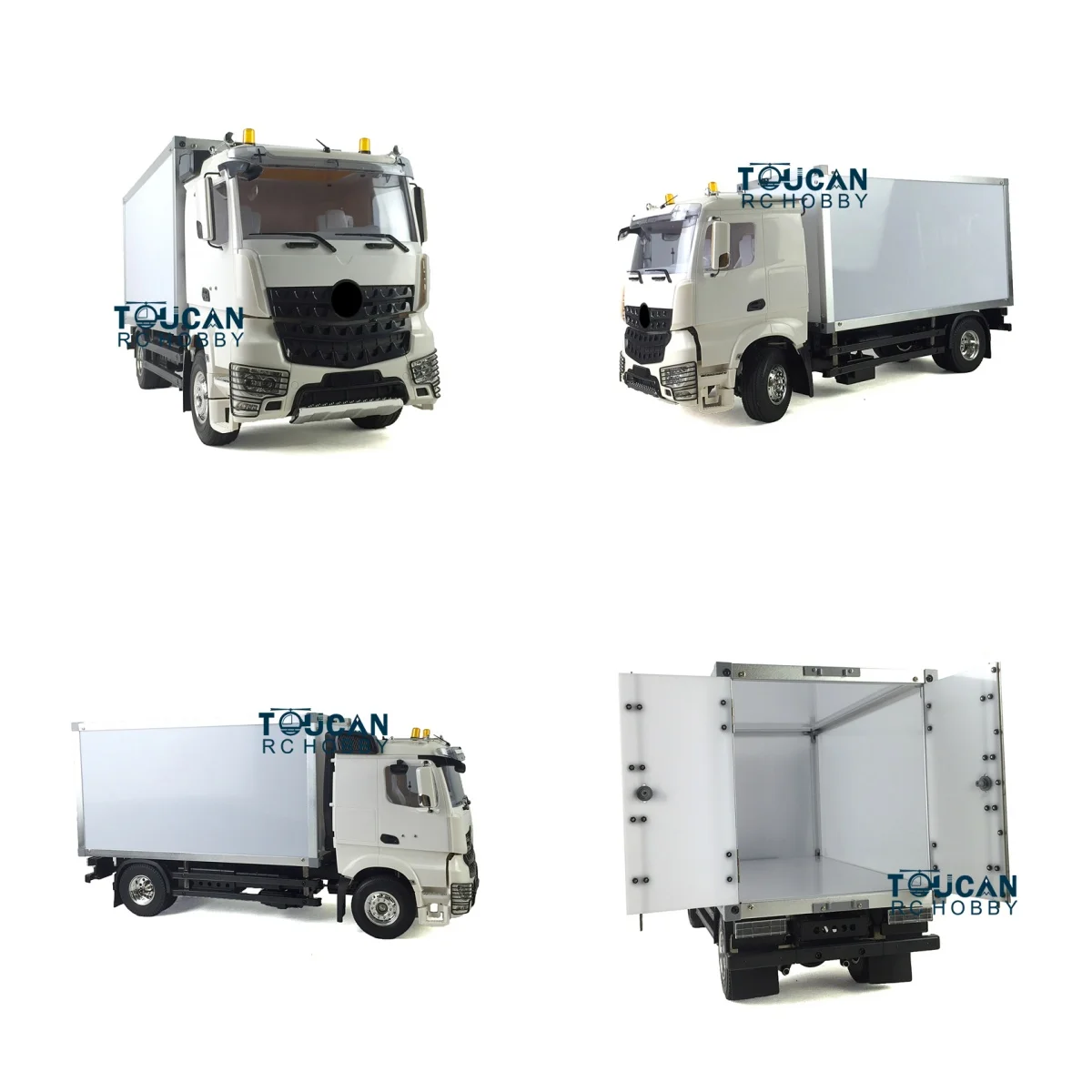 

US Stock Toucan RC Hobby 1/14 RC 2Axles Delivery Truck KIT Low-roof Container DIY Tractor Model Toys W/Motor Vehicle Car TH01070