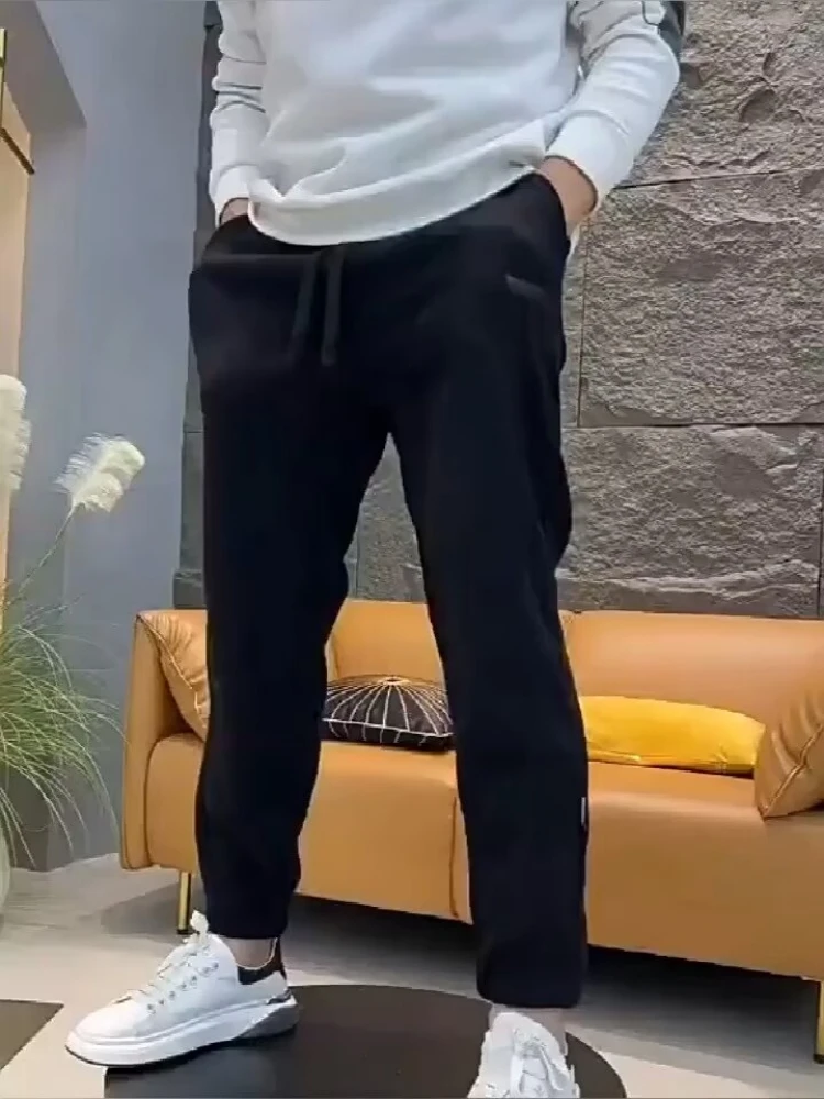 

Брюки мужские с широкими штанинами, джоггеры, спортивная одежда, спортивные штаны-карго, большие размеры, Осень-зима