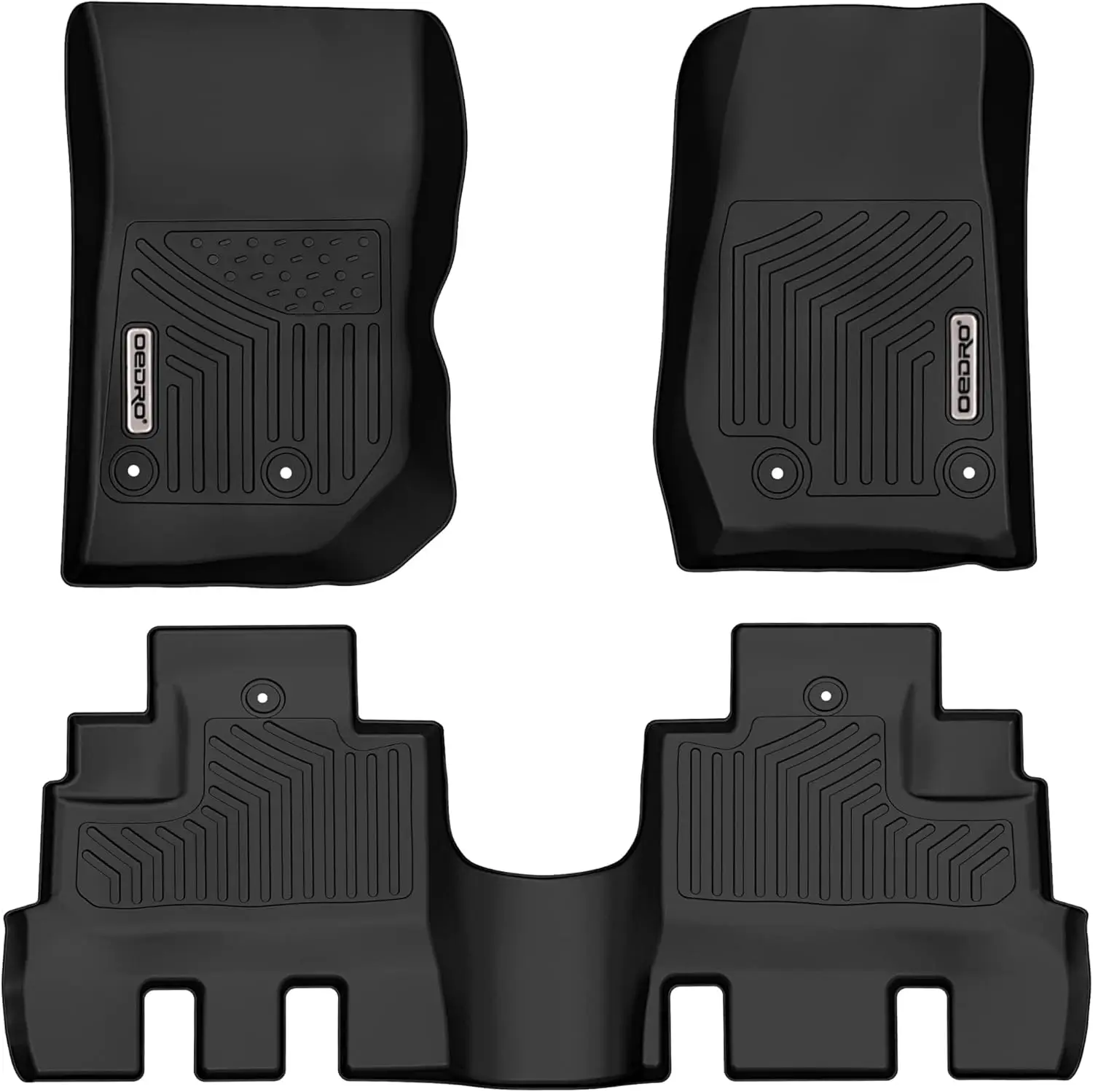 

Floor Mats Fit for 2014-2018 Jeep Wrangler JK Unlimited JKU 4 Door(Not for 2 Door and JL Models), Black TPE All Weather Car Mats