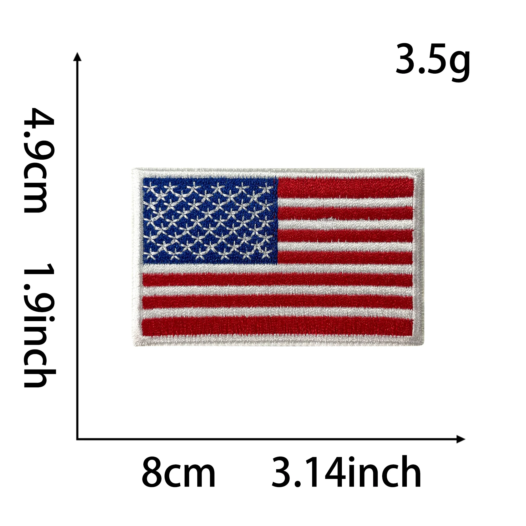 Manufacturers American Flag Hot Melt Adhesive Armband Twill Computer Embroidery Badge Clothing Luggage Embroidered Stickers