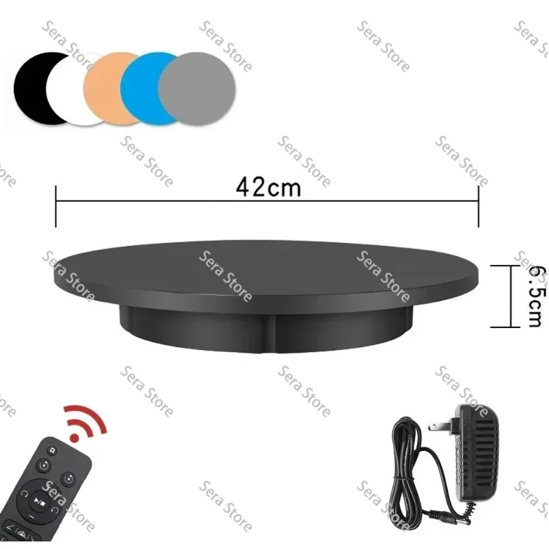 42CM Electric Turntable 3D Scanning Photography Display Stand Rotating Table Remote Control Speed Direction Load-Bearing 100KG